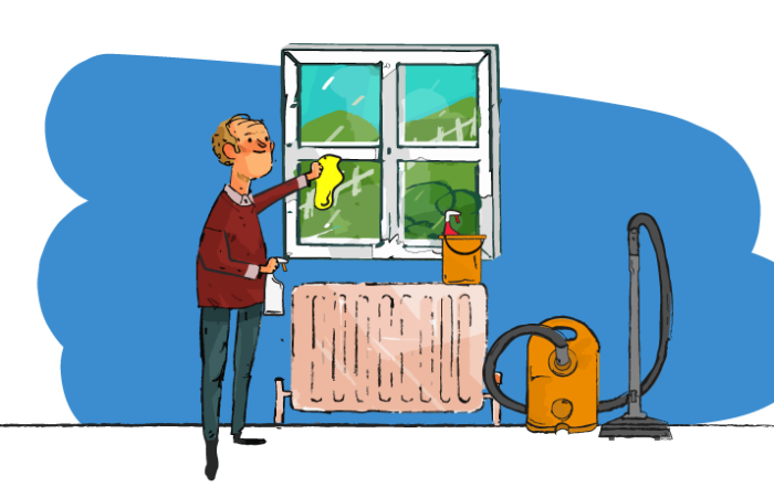 cleaning a rental property