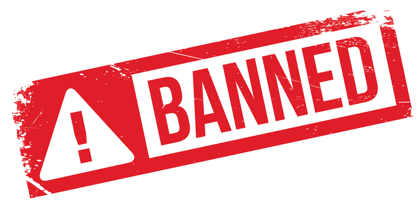 Banned stamp rubber grunge
