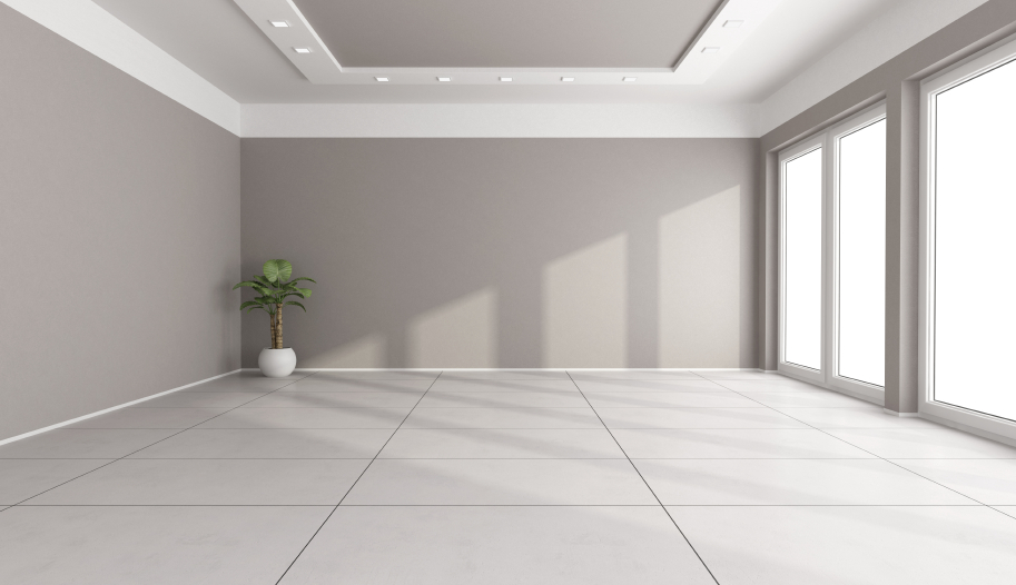 Large living room without furniture